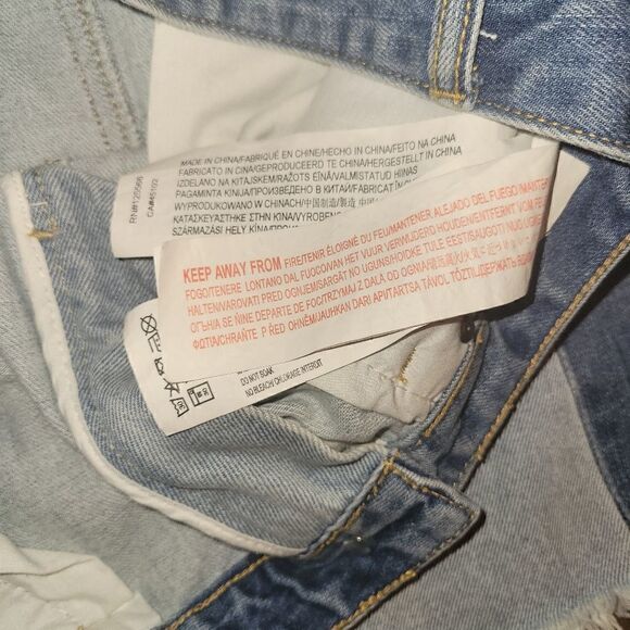Mink Pink Denim Blue Jean Distressed Skirt S - Picture 11 of 11